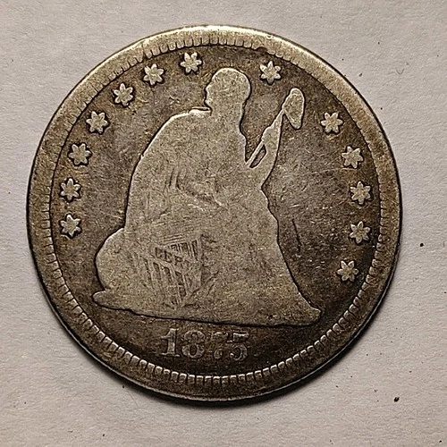 1875-CC ~ Seated Liberty 25c ~ Better  Date