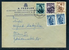 Österreich; Ortsbrief Wien 1959 mit sehr netter Trachtenfrankatur !
