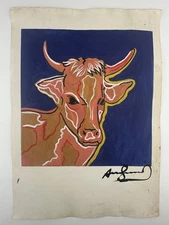 Andy Warhol COA Art Painting Original Drawing Vintage Paper Signed