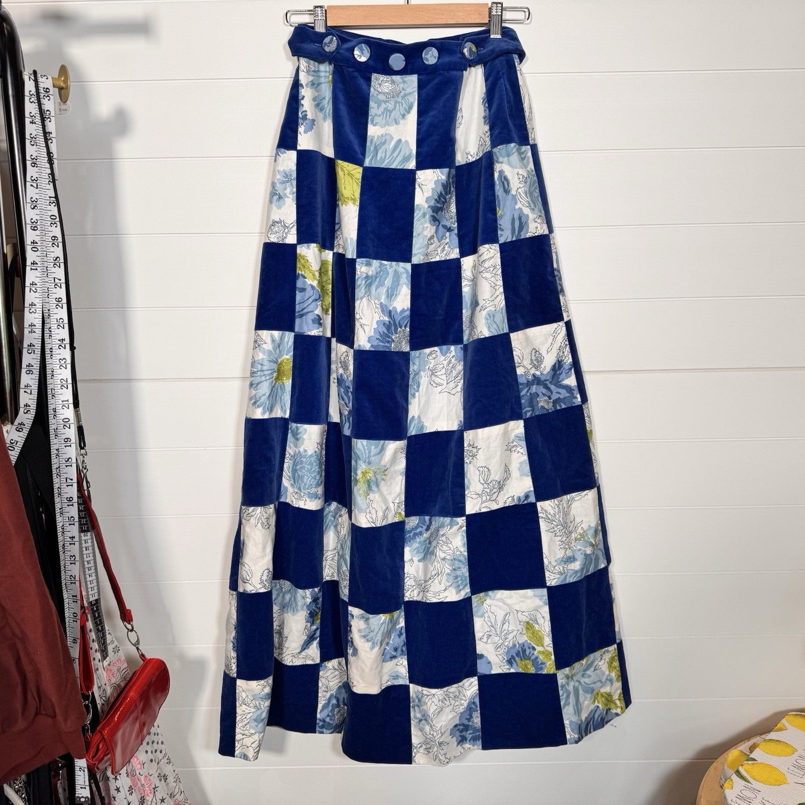 VTG Walker Mountain Crafts Blue Patchwork Quilt B… - image 1