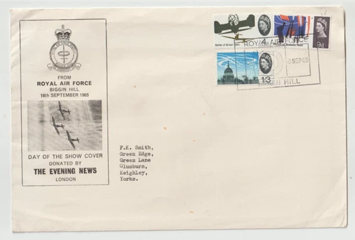18/9/1965 UK GB Cover - Battle of Britain - Evening News - Biggin Hill Special