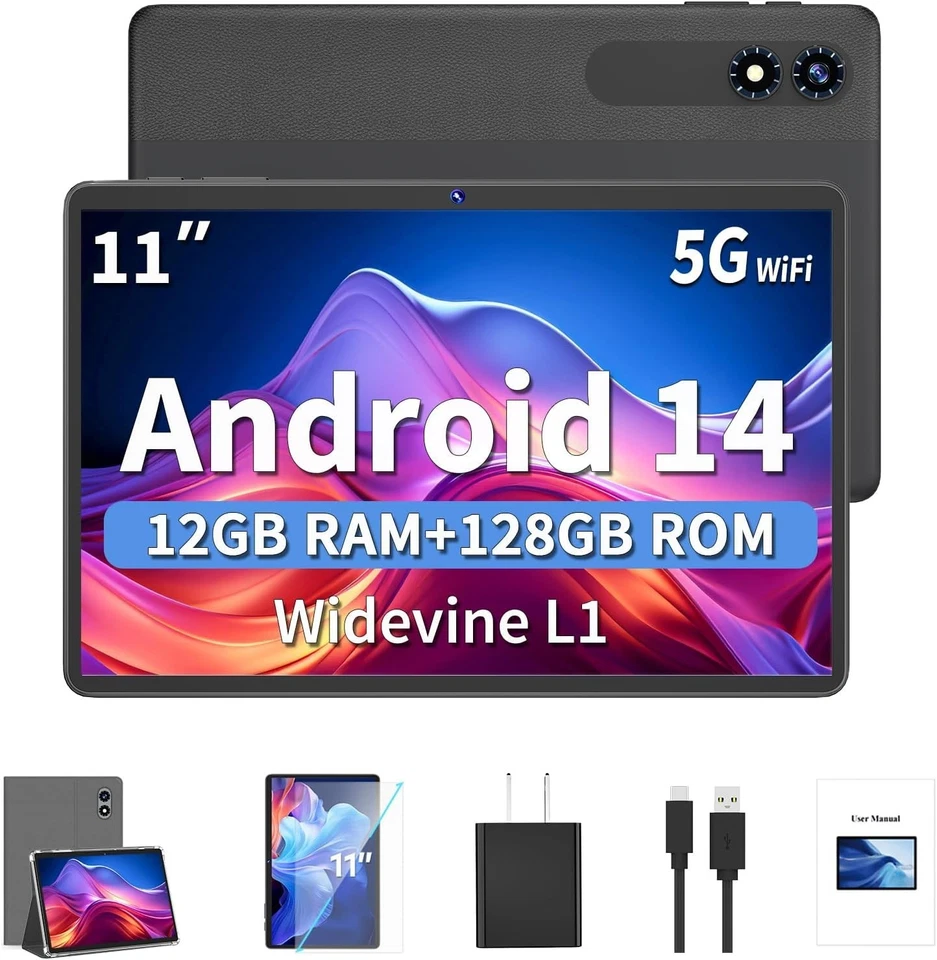 Rendloo P80 tablet Android 11 pollici, 12 GB di RAM + 256 GB di ROM