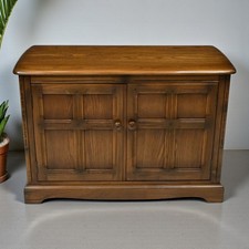 Ercol Malvern Music Hi Fi Cabinet Record Storage Golden Dawn FREE UK Delivery