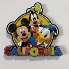 Disney - California Refrigerator Magnet - Mickey / Goofy / Donald Duck