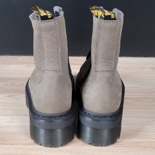 Dr Martens Jadon Boots Womens Size 7 Olive Green Side Zip Platform 8-Eye Doc - Picture 9 of 11