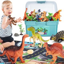 Dinosaur Toys for 3 4 5 Year Old Boys Gifts, 25 Pieces Dinosaurs Toys for Kid...