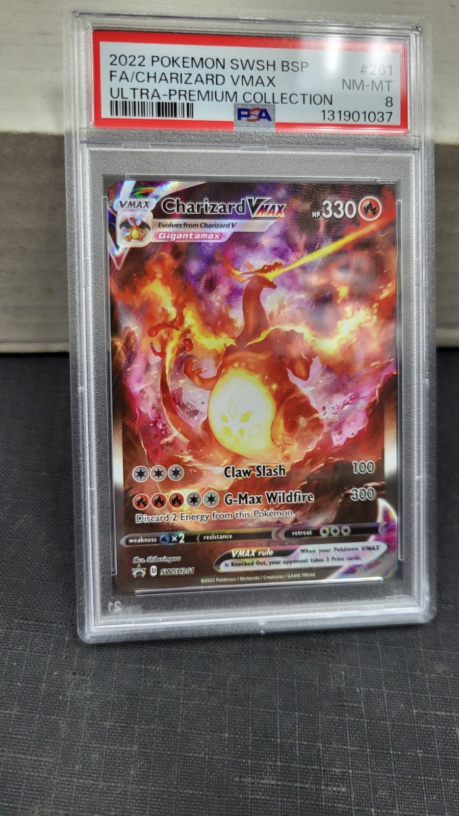2022 CHARIZARD VMAX ULTRA PREMIUM COLLECTION UPC PROMO POKEMON PSA 8 #SWSH261 view 4