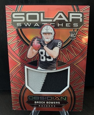 2024 Panini Obsidian - Solar Swatches Brock Bowers #SS-BBS Red /75 (MEM, RC)