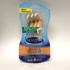 Noxzema SPA SHAVE Triple Blade Sensitive Shavers Razors, 6ct bonus pack | Sealed