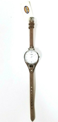 NUEVO RELOJ FOSSIL GEORGIA ORO, ORO ROSA, TONO PLATEADO, CORREA DE CUERO DELGADO - Imagen 13 de 22