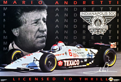 MARIO ANDRETTI Indy 500 CHAMPION Official CART Racing Vintage