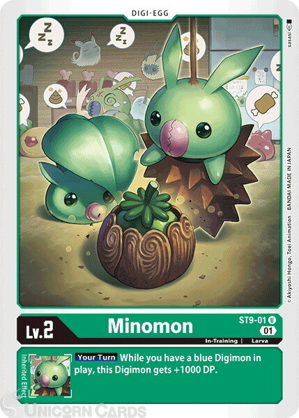 ST9-01 Minomon Uncommon Mint Digimon Card