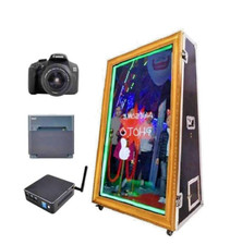 Magic Mirror Photo Booth Touch Screen Flight Case Gold or Silver Frame