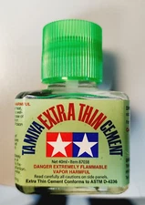 Tamiya 87038 Extra Thin Plastic Cement Glue Bottle Model Railroad Plane Tanks