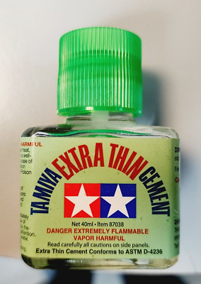 Tamiya 87038 Extra Thin Plastic Cement Glue Bottle Model Railroad Plane Tanks
