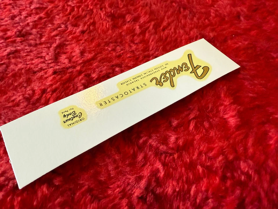 Calcomanía Fender Stratocaster mediados de los 60 4 patentes número transición estilo tobogán acuático Foto 3 de 4