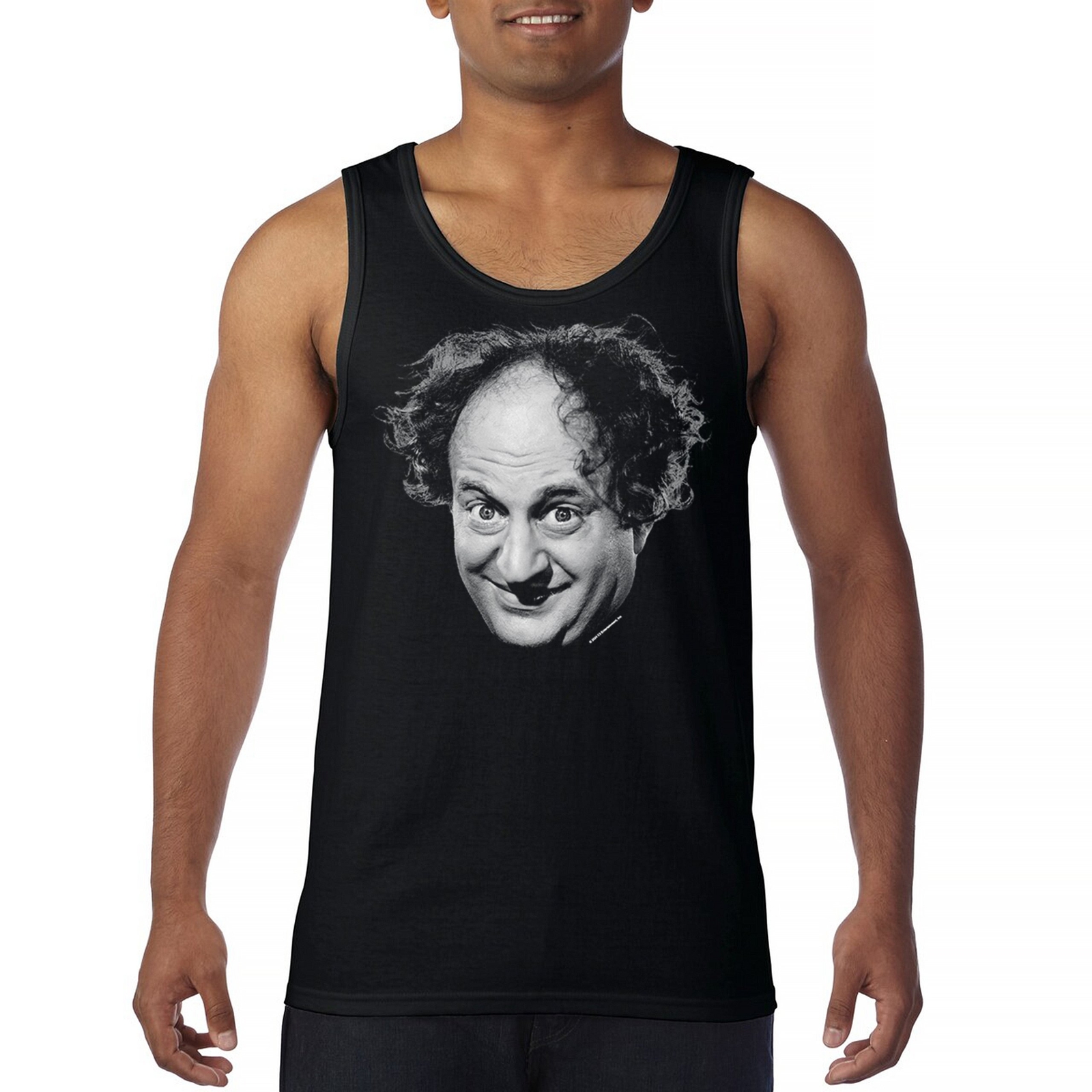 ALTRA Larry The Three Stooges Tank Top Moe Curly Shemp 3 Trio Icone Retro Top Uomo