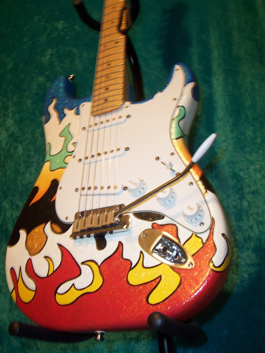 Amazing Fender USA American Standard Stratocaster hand painted