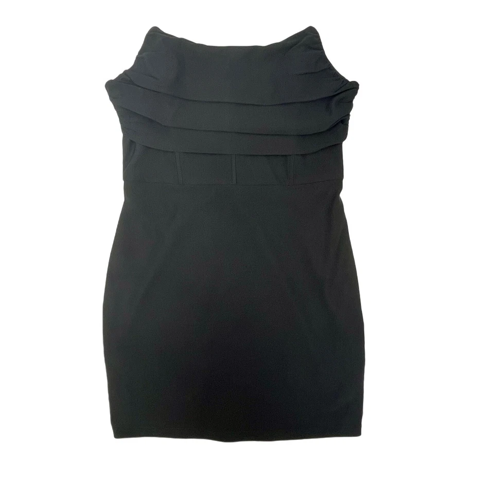 Vestido BLUE BLUSH para mujer pequeño negro sin tirantes mini vestido cremallera trasera talla L Foto 3 de 4