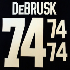 2023 Boston Bruins Winter Classic Jake DeBrusk 74 Jersey Lettering Kit