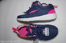 Girls Walking Shoes NAVY BLUE AVIA BREATHE Hot Pink Accents LACE UP Mesh 4
