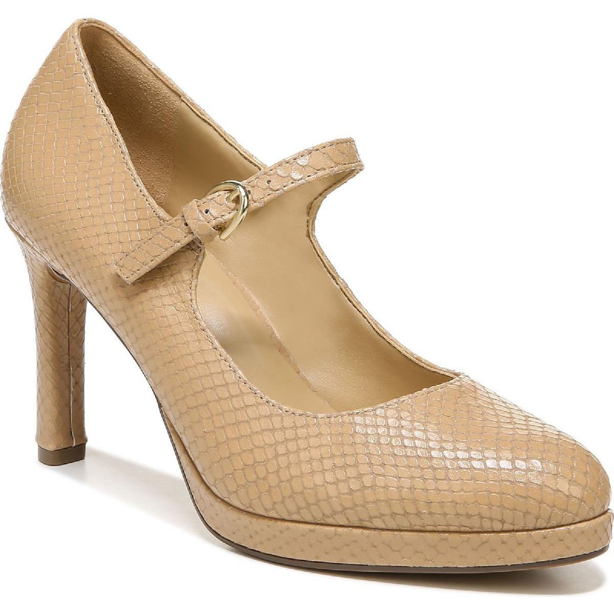 Женские туфли на каблуке Naturalizer Talissa Tan Mary Jane с узким каблуком 8 (AA,N) BHFO 0501