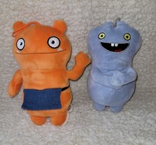 UglyDoll Lot Of 2 - Wage and Babo - Plush Stuffed Animal Monster Ugly Doll