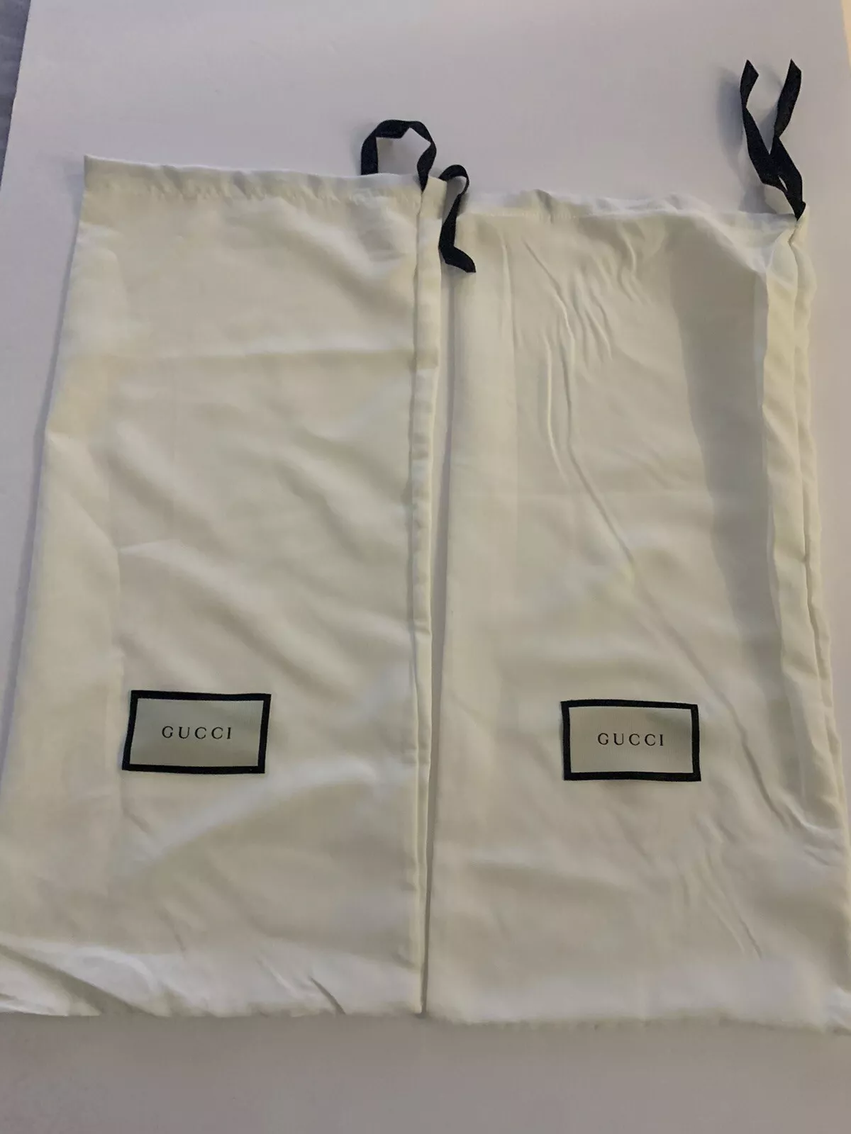 Sac à poussière Gucci chaussures de voyage ceintures accessoires bijoux 8,25 x 17,5 authentique C23