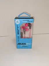 JLab JBuds Pro earbud Wired Headphones with Universal Mic (Pink)