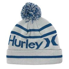 Hurley Ragland Beanie Knit Hat Black Gray and Blue One Size Men's