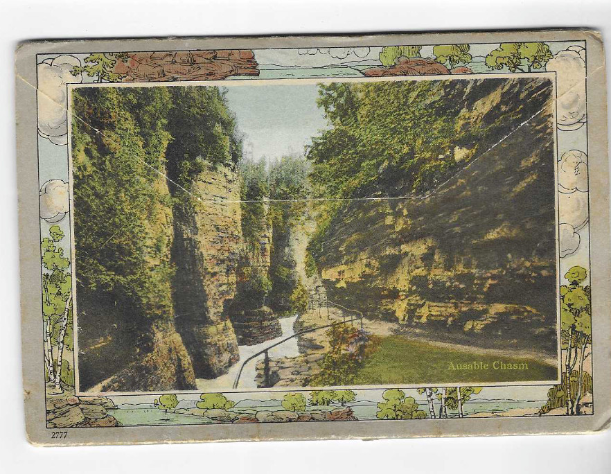 VINTAGE-POSTCARD FOLDER-AUSABLE CHASM, NEW YORK