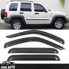 For 02-07 Jeep Liberty Acrylic Window Visor Sun Rain Deflector Guard 4PCS Set