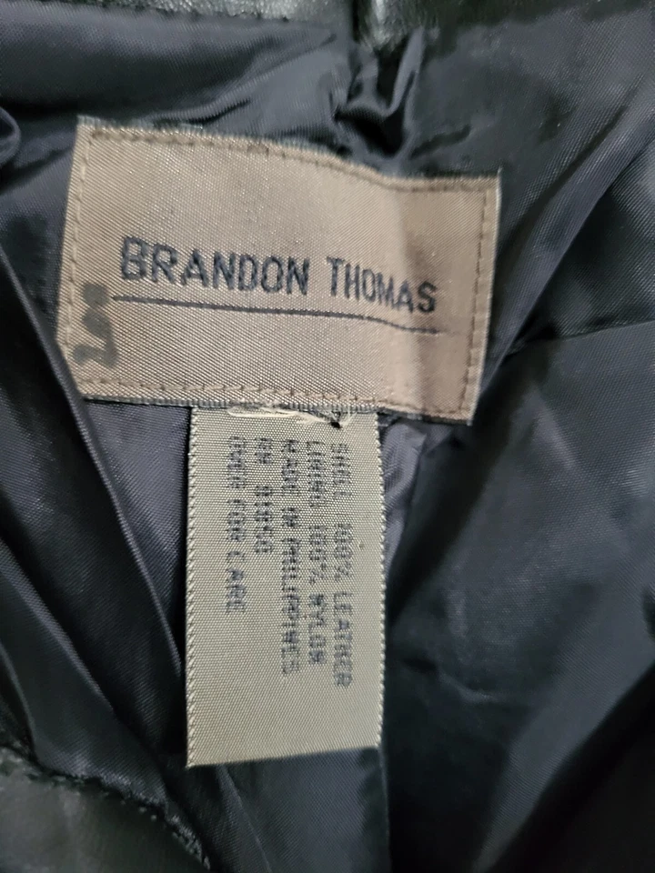 100% кожа 90-х Y2k женские брюки брюки Brandon Thomas L - Изображение 3 из 4