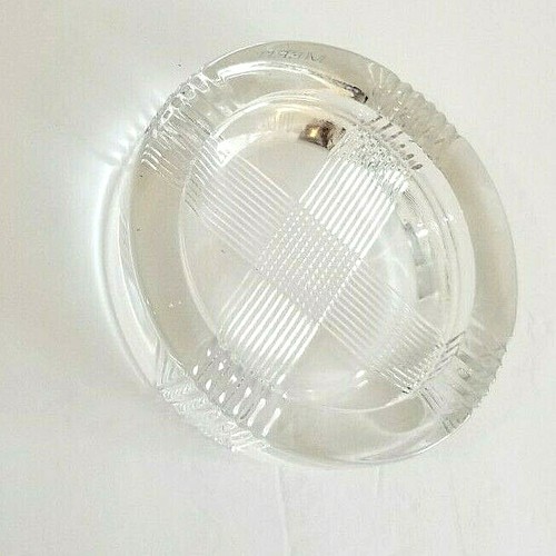 Tobacciana Ashtray MERIT Cigarette Brand 6" Round Clear Glass Etched MERIT - Picture 4 of 12