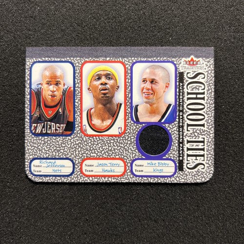 2002-03 Fleer Tradition MIKE BIBBY / JEFFERSON / TERRY School Ties JERSEY - CARD