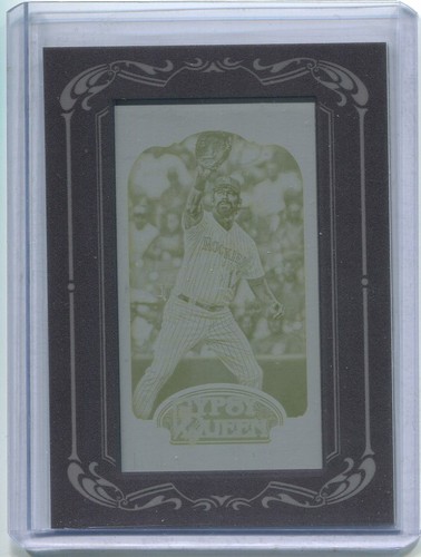 2012 Topps Gypsy Queen Printing Plate Yellow Todd Helton 1/1 Colorado Rockies