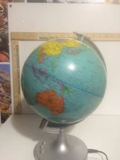 8" WORLD GLOBE Illuminated On Stand LIGHT-UP MULTICOLOR
