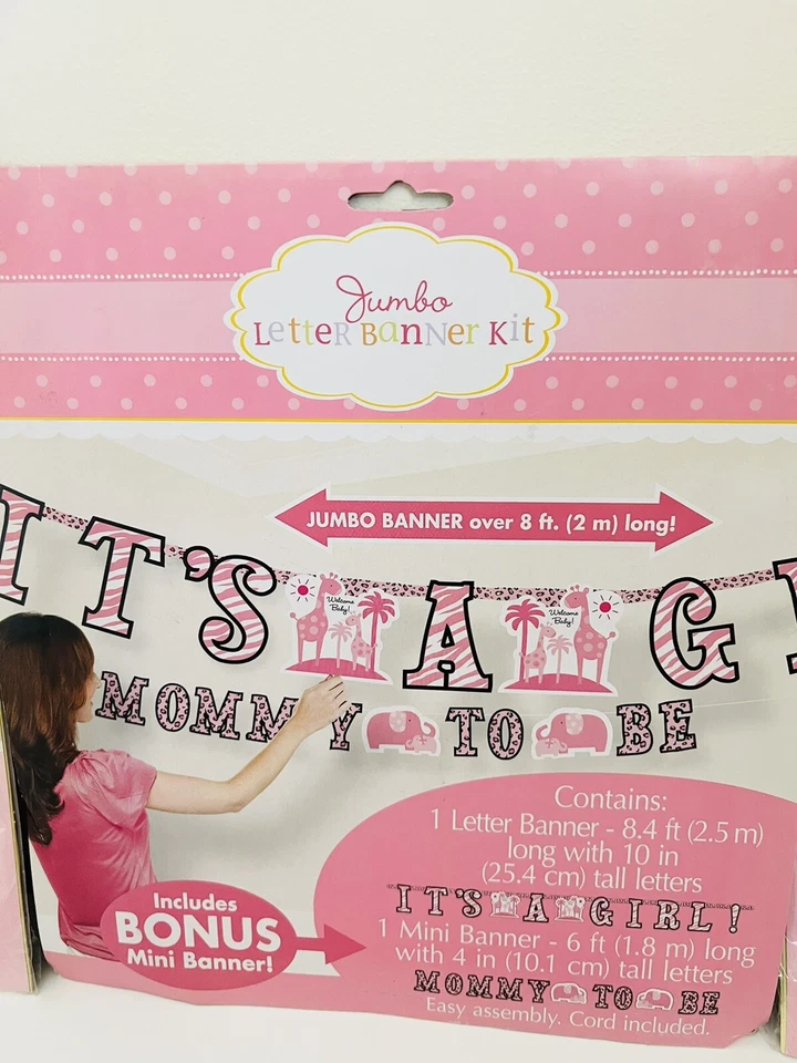 Lote de US$ 60 de 7 placas para decoração de chá de bebê menina decoração festa centro de mesa Peice - Imagem 2 de 4