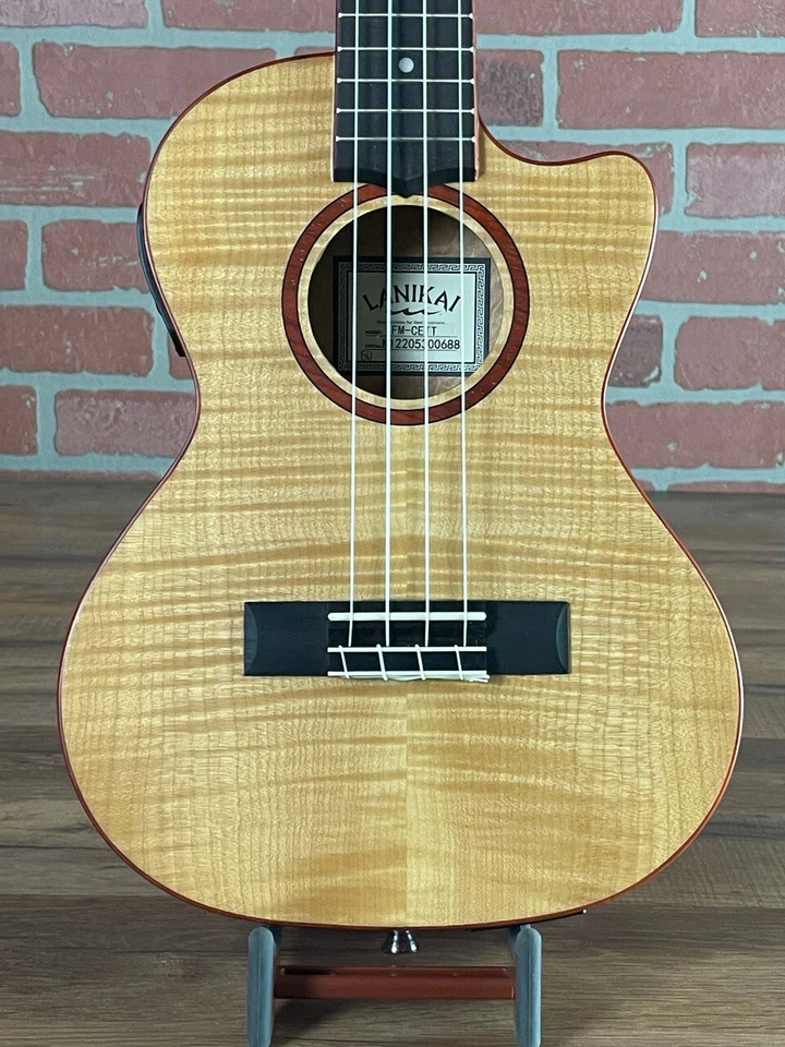 Lanikai Flame Maple Thin Tenor Acoustic-electric Ukulele - Image 2 of 4