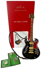 B.B KING Guitar Sound Hallmark Keepsake Ornament “Music” NEW With Batteries-MINT