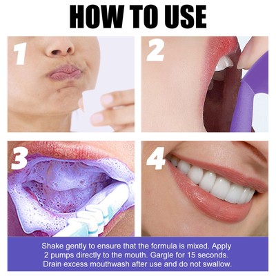 2pcs 45ml Dental Purple Toothpaste For Teeth Whitening Tooth Stain Removal XFE