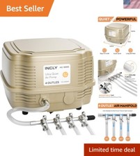 Gorgogliatore Acqua 245 Galloni 7W - Pompa Ossigeno Ultra Silenziosa per Pesci e Idroponica