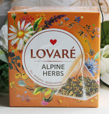 15x2g LOVARE Kräuter Tee Kräutertee Alpine Herbs im Pyramidenbeutel