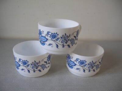 Mug Vintage Arcopal Bretagne Mer - Décor Bleu Et Blanc - Vaisselle Rétro Rare - Occasion En Bon état