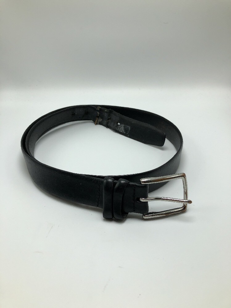 VTG Polo Ralph Lauren Black Leather Belt Mens Sz 42 DISTRESSED | eBay