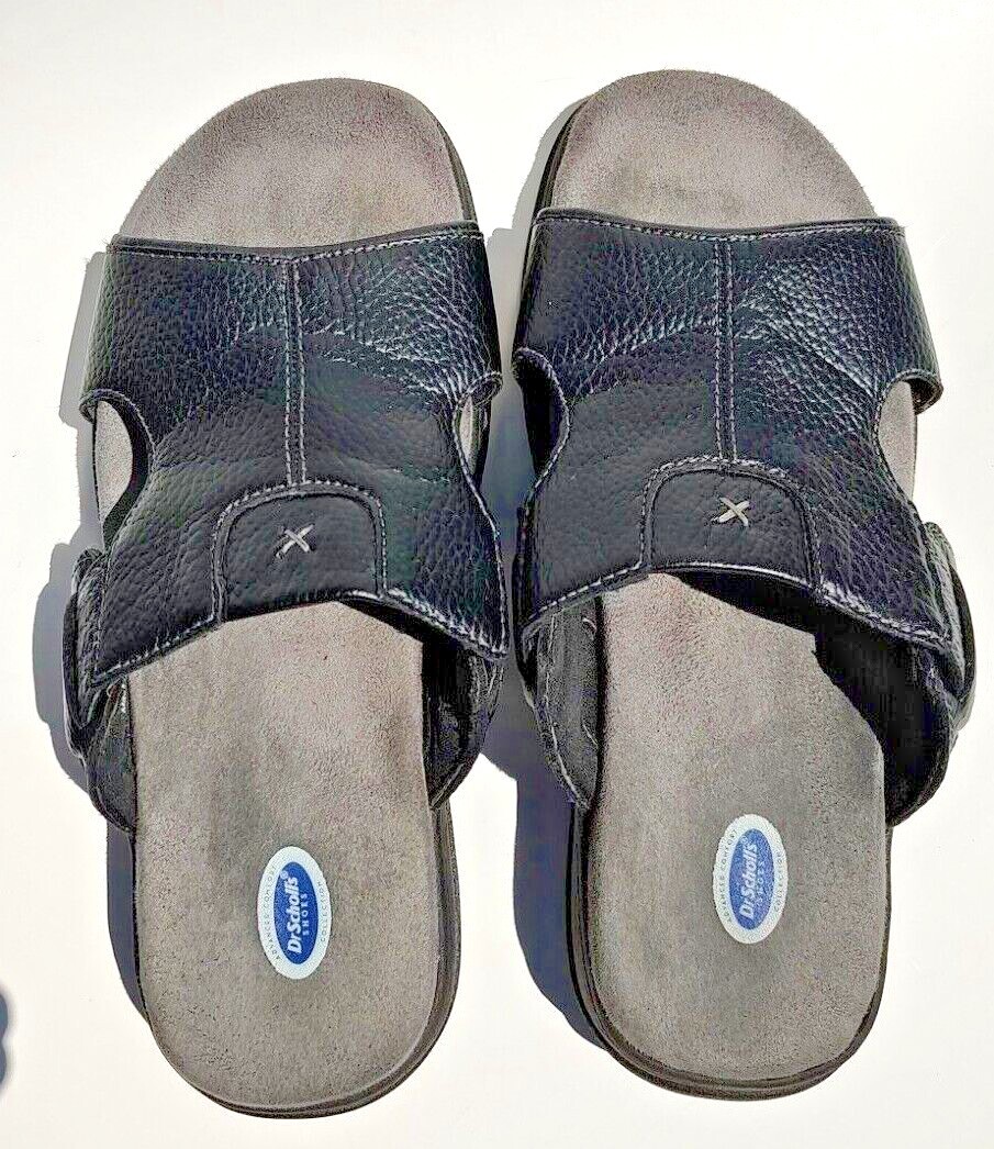 Dr. Scholl's Mens Faux Leather Sandals Shoes Slides S… Gem
