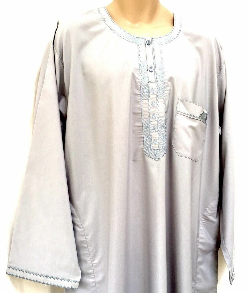 Men Designer Desert Dress Jubba Kaftan Dishdash Thobe Galabiyya Jabbah ...