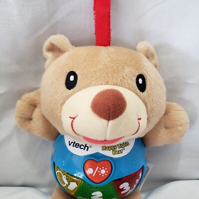 VTech Happy Lights Bear Plush Toy Interactive Learning Toy Hanger