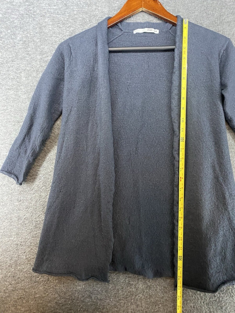Evam Eva Made Japan Open Front Cashmere Linen Knit Cardigan