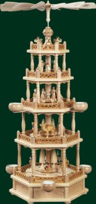 Pyramide De Noël Richard Glässer Seiffen - La Nativité, 3 étages, 54 Cm